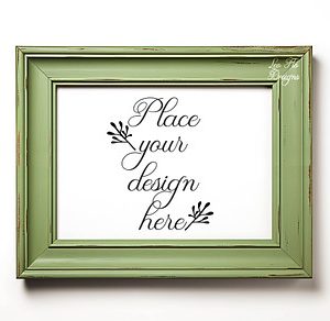 Sage green rustic frame stock photo
