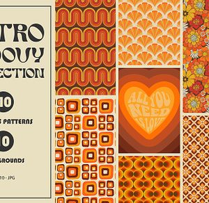 70s Seamless Patterns Collection