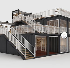 3D Model Container Cafe 9
