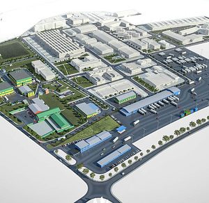 Industrial factory warehouse complex