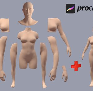 3D Model Female for Procreate App