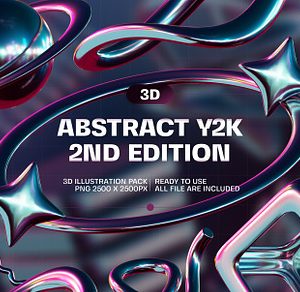Abstract Y2K Vol 2 3D Illustration