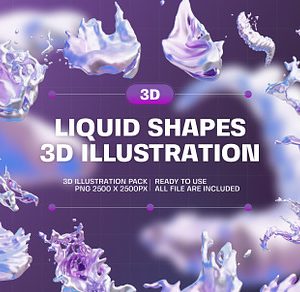 Liquid Icon 3D Illustration