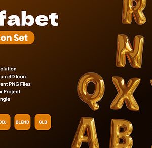Alphabet 3D Icon Set