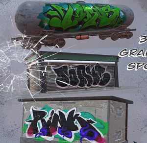 3d Graffiti Spots for Procreate .