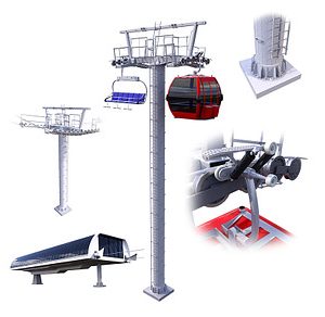 Ski Lift Cableway Car