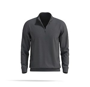 Black Quarter Zip Sweater 3D Model