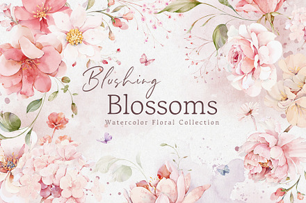 Watercolor Blush Flowers