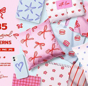 135 Whimsical Patterns and Clip Art