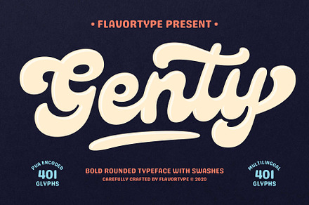 Genty - Bold Rounded Typeface