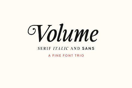 Volume – Handcrafted Font Trio