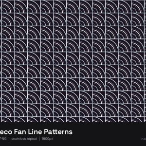 Art Deco Fan Line Patterns