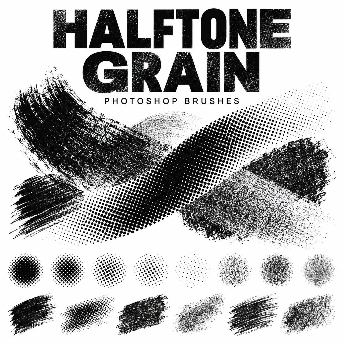 Halftone Grain Photoshop Brushes