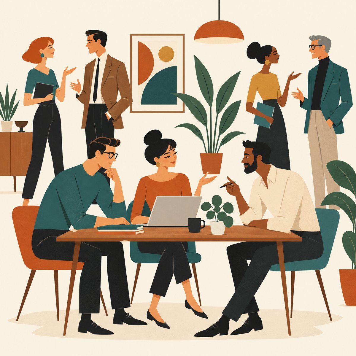 Mid-Century Character Illustrations